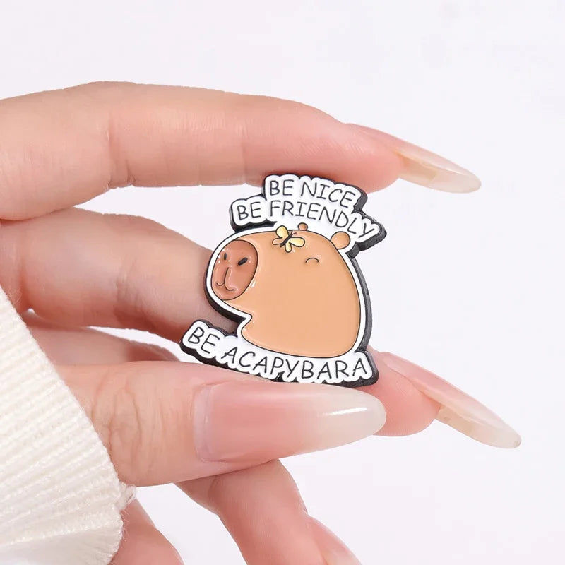 Cute Capybara Enamel Pin Collection