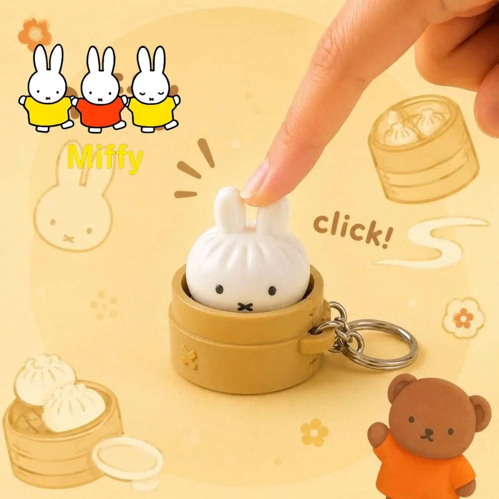 Miffy Steamed Bun Stress-Relief Keychain