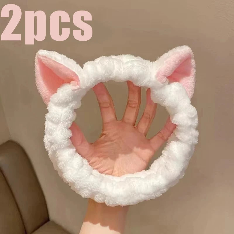 Plush Cat Makeup Headband