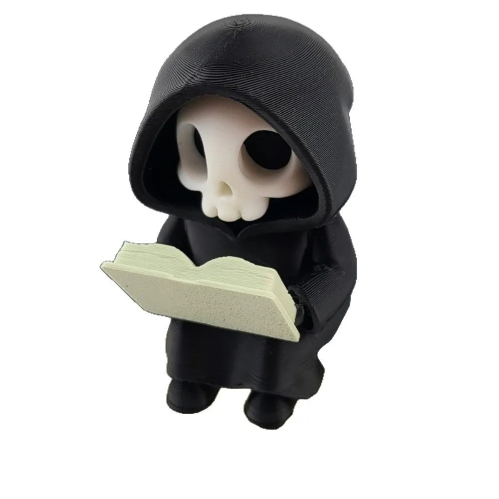 Tiny Reading Ghost Figurine