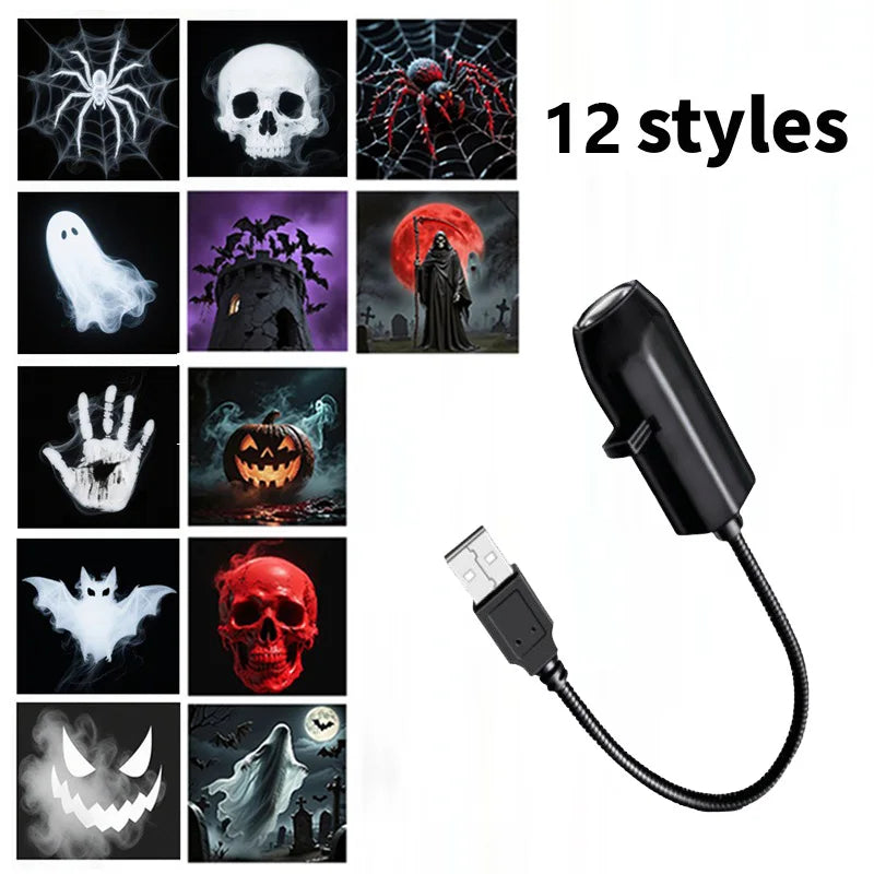 Halloween & Christmas USB Pattern Projector Light