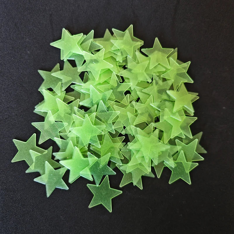 100-Piece Glow-in-the-Dark Star Wall & Ceiling Stickers
