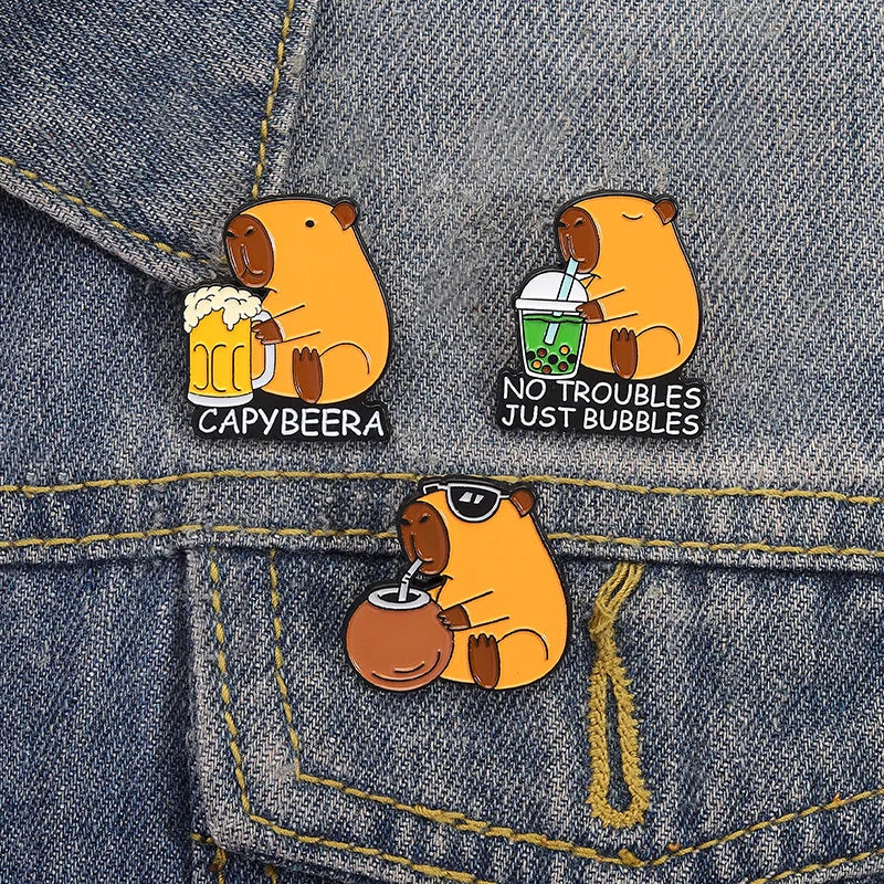 Cute Capybara Enamel Pin