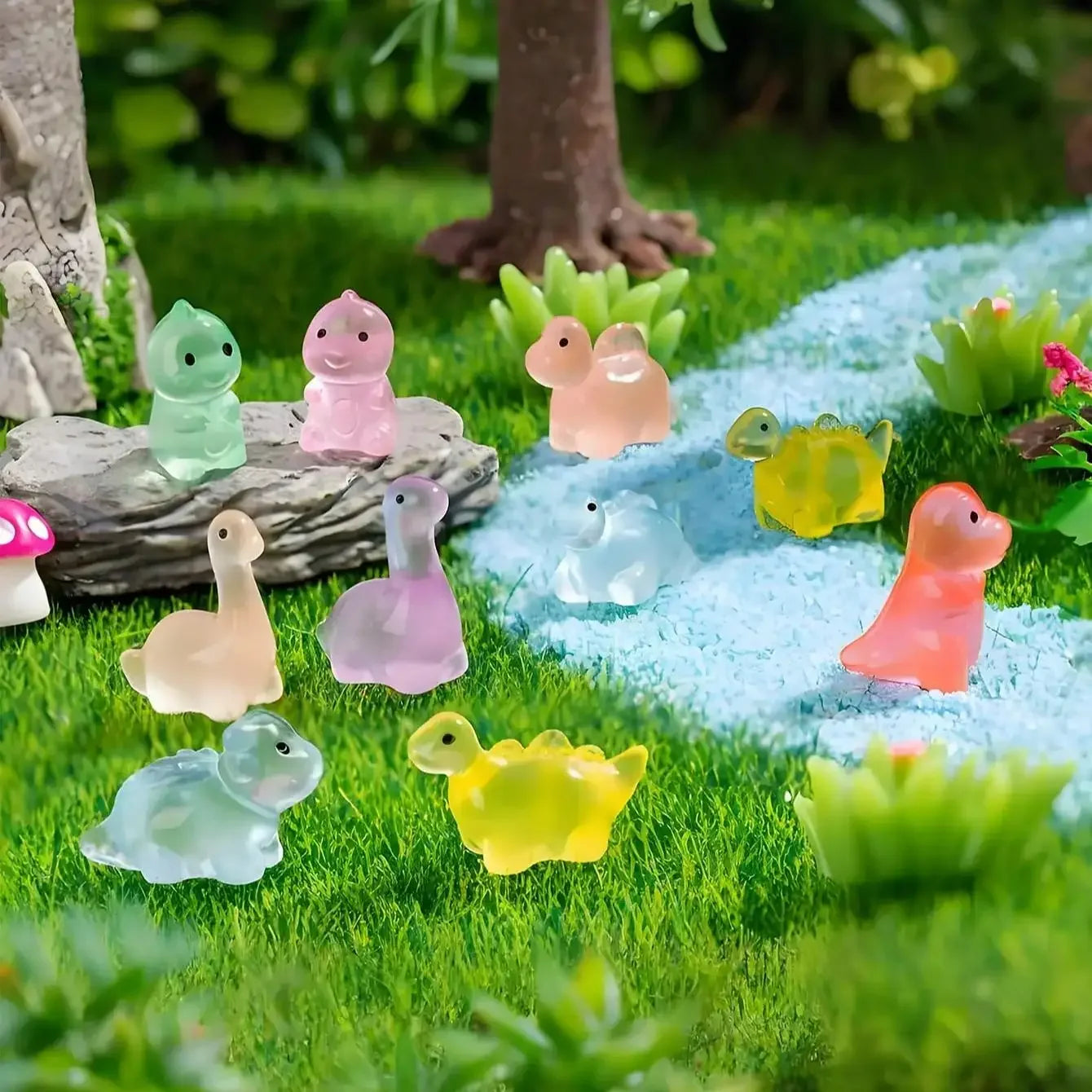 Glow-in-the-Dark Mini Dinosaur Figurines
