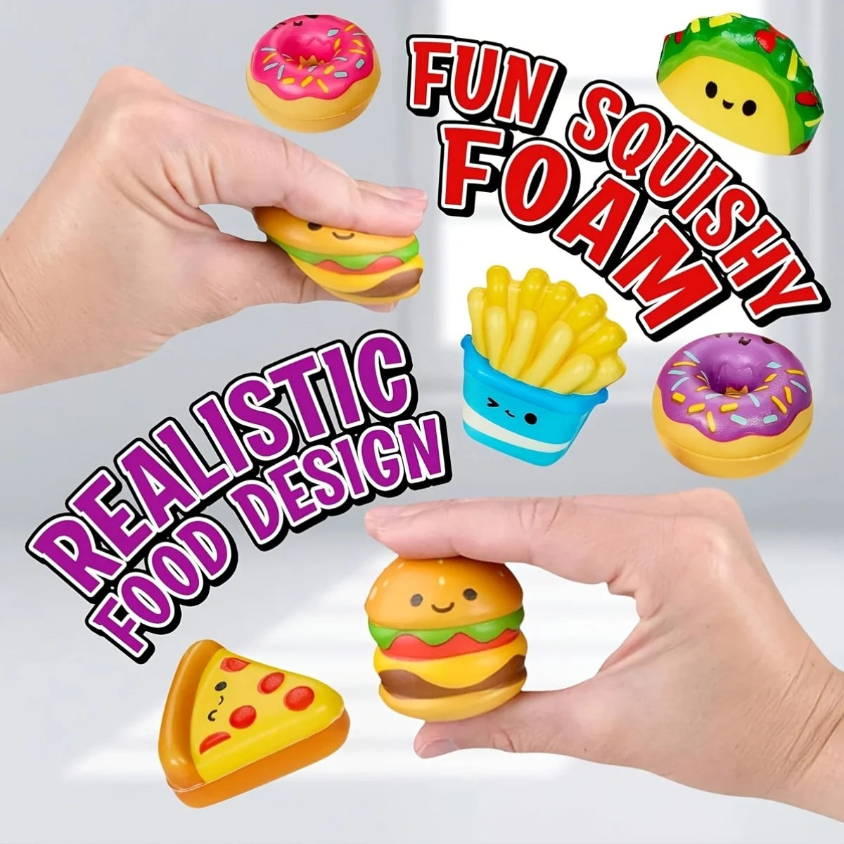 12-Piece Mini Food Squishy Pack