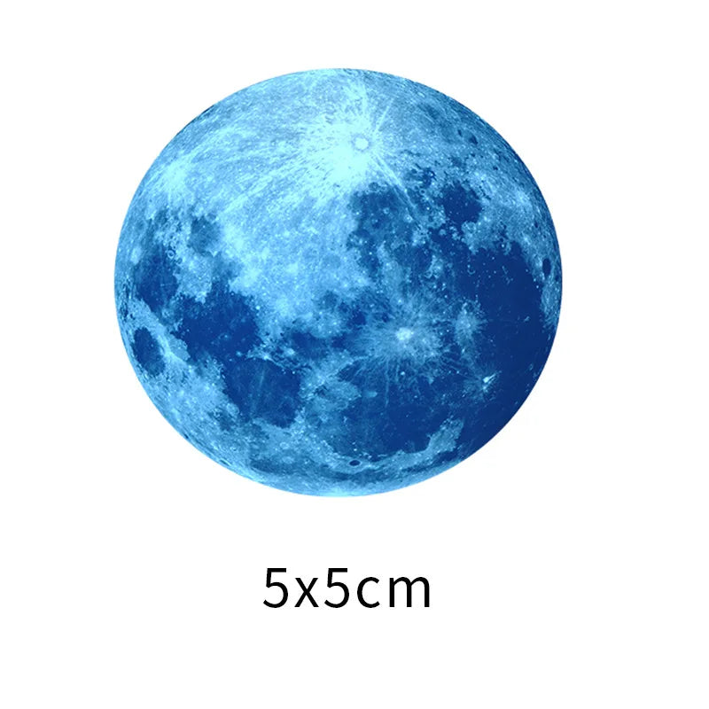 Glow-in-the-Dark Moon & Earth Wall Stickers