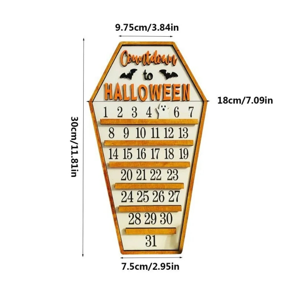 Wooden Halloween Countdown Calendar