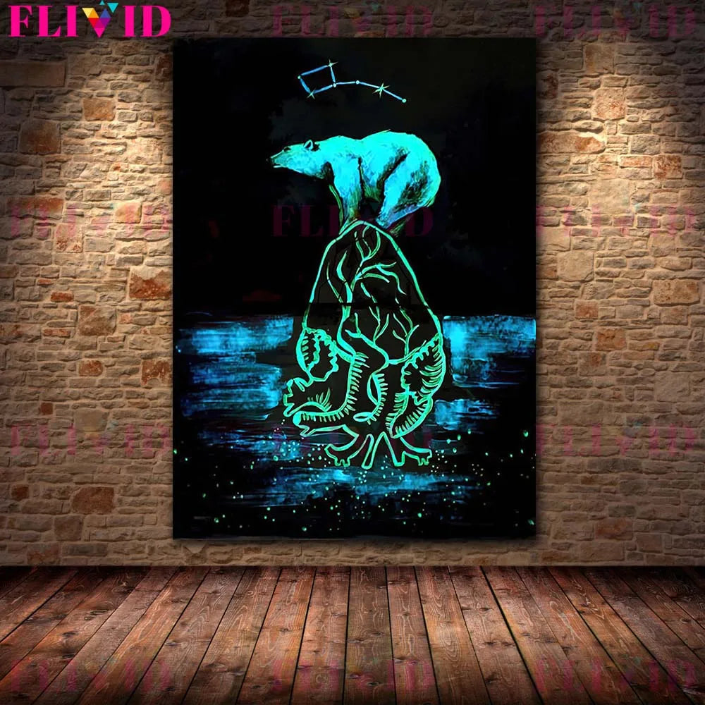 Glow-in-the-Dark Zodiac & Witchy Wall Art
