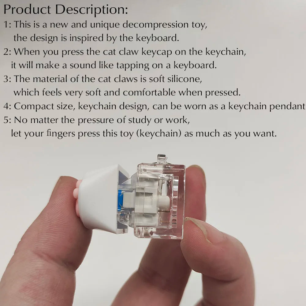 Cat Paw Clicker Keychain
