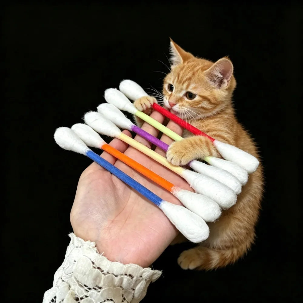 Giant Cotton Swab Catnip Kicker Toy