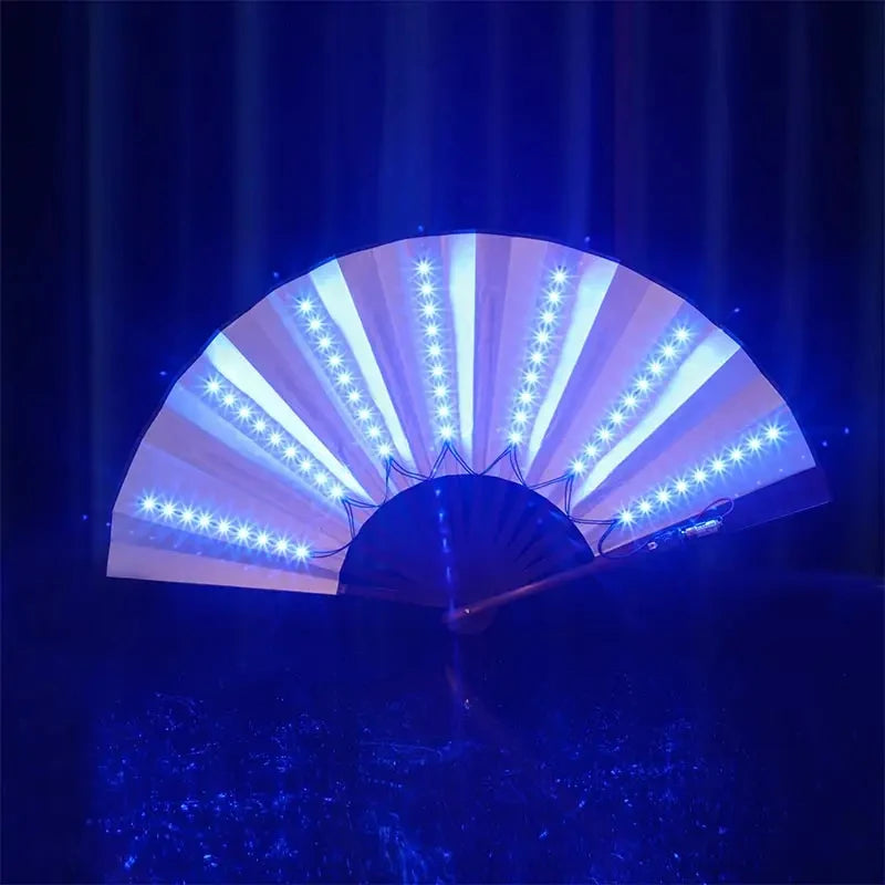 Glow LED Folding Rave Fan