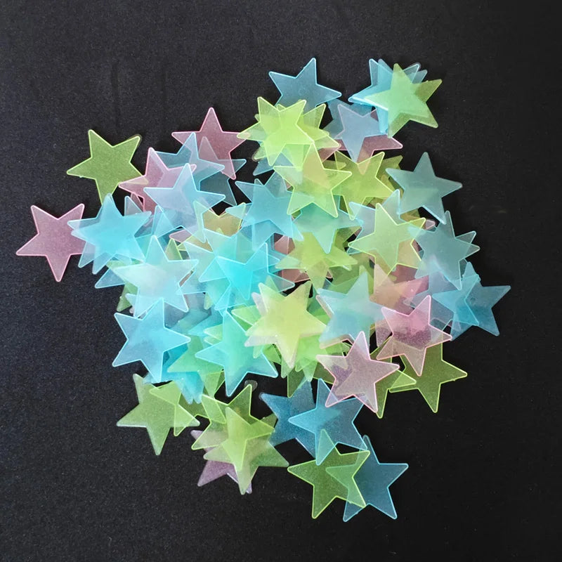 100-Piece Glow-in-the-Dark Star Wall & Ceiling Stickers