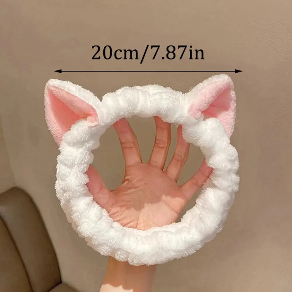 Plush Cat Makeup Headband
