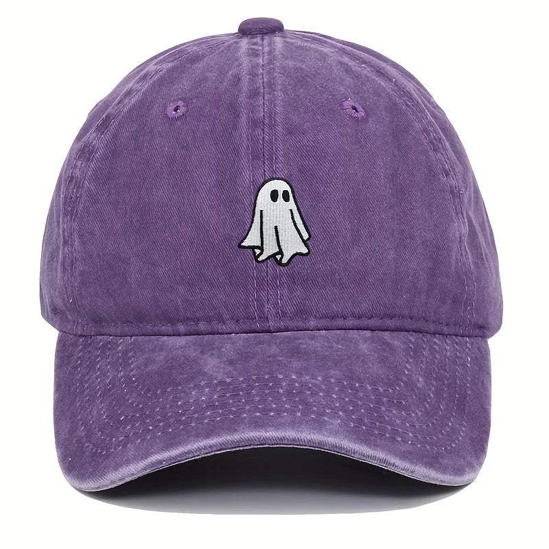 Embroidered Ghost Baseball Cap