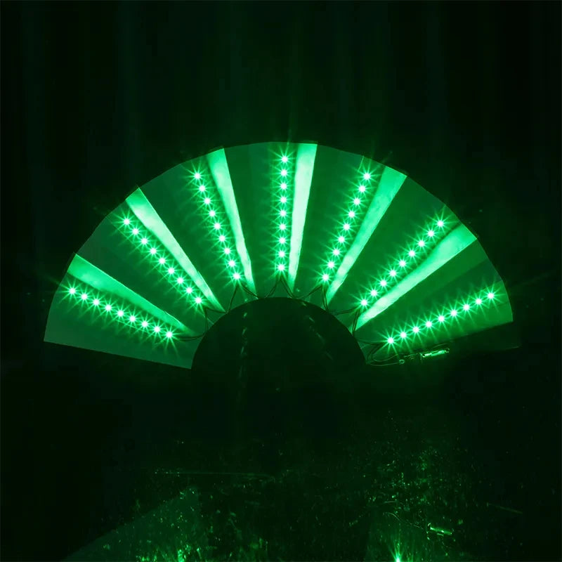 Glow LED Folding Rave Fan