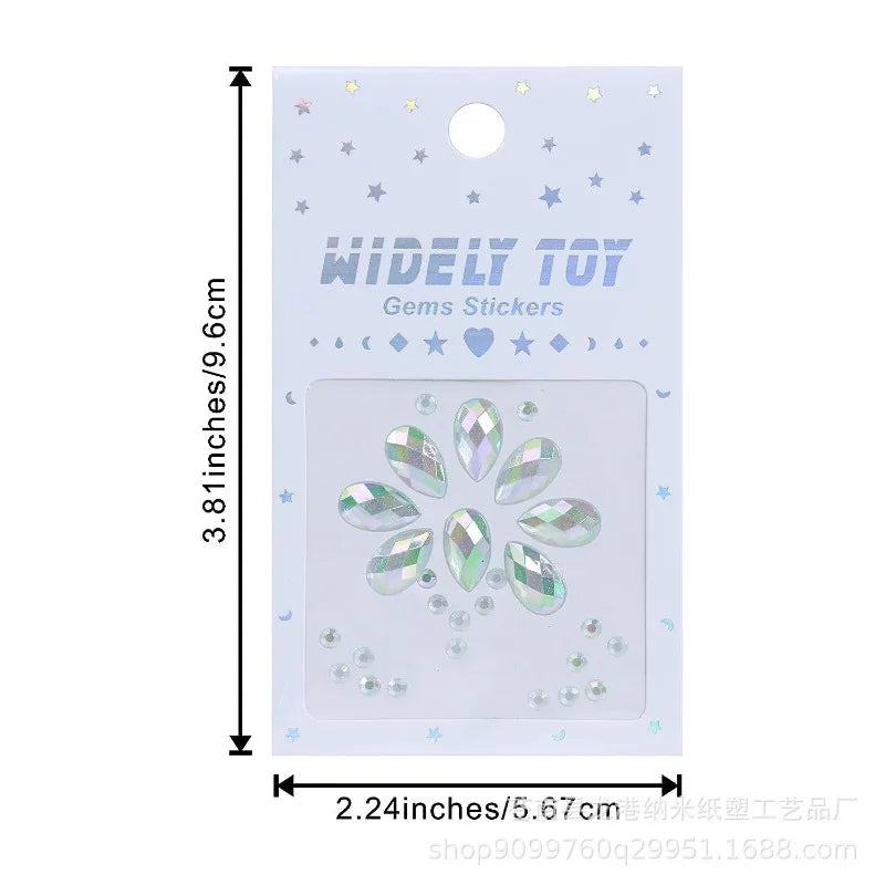 Glow-in-the-Dark Festival Face Gems