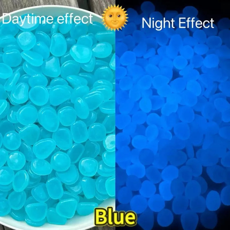 100-Piece Glow-in-the-Dark Garden Pebbles