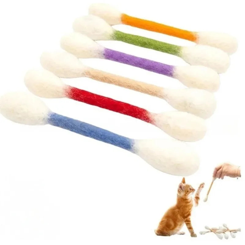 Giant Cotton Swab Catnip Kicker Toy