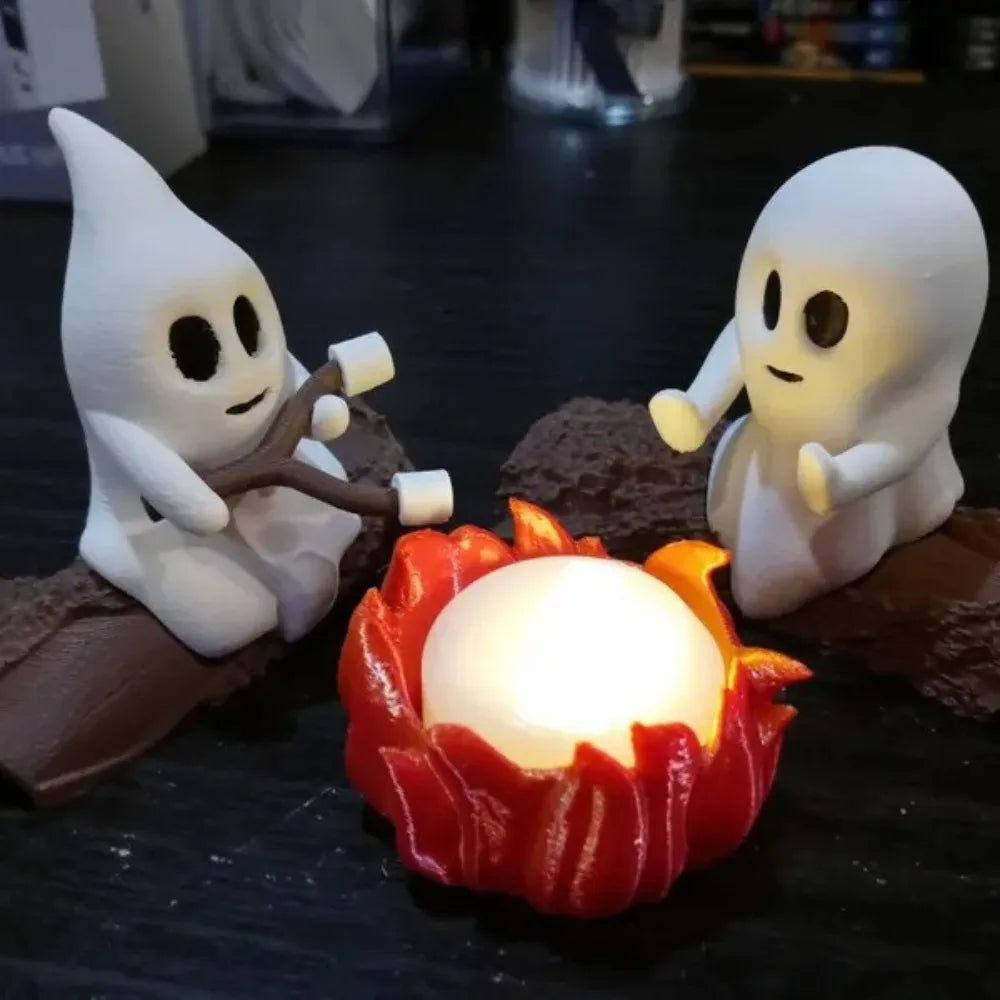 Ghost Campfire Halloween Figurine Set