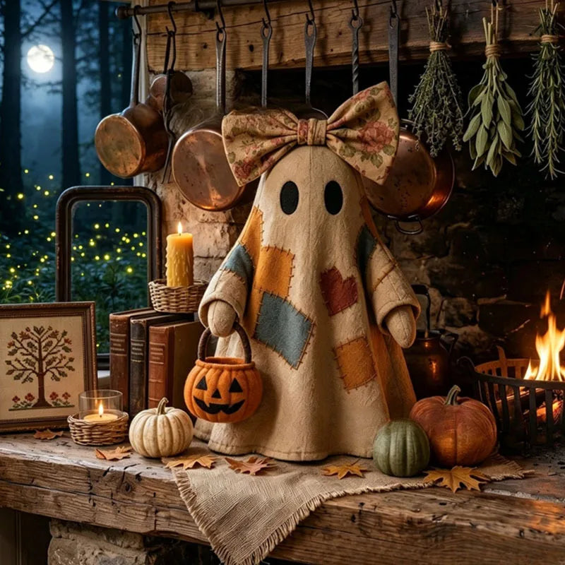 Patchwork Ghost Halloween Decoration