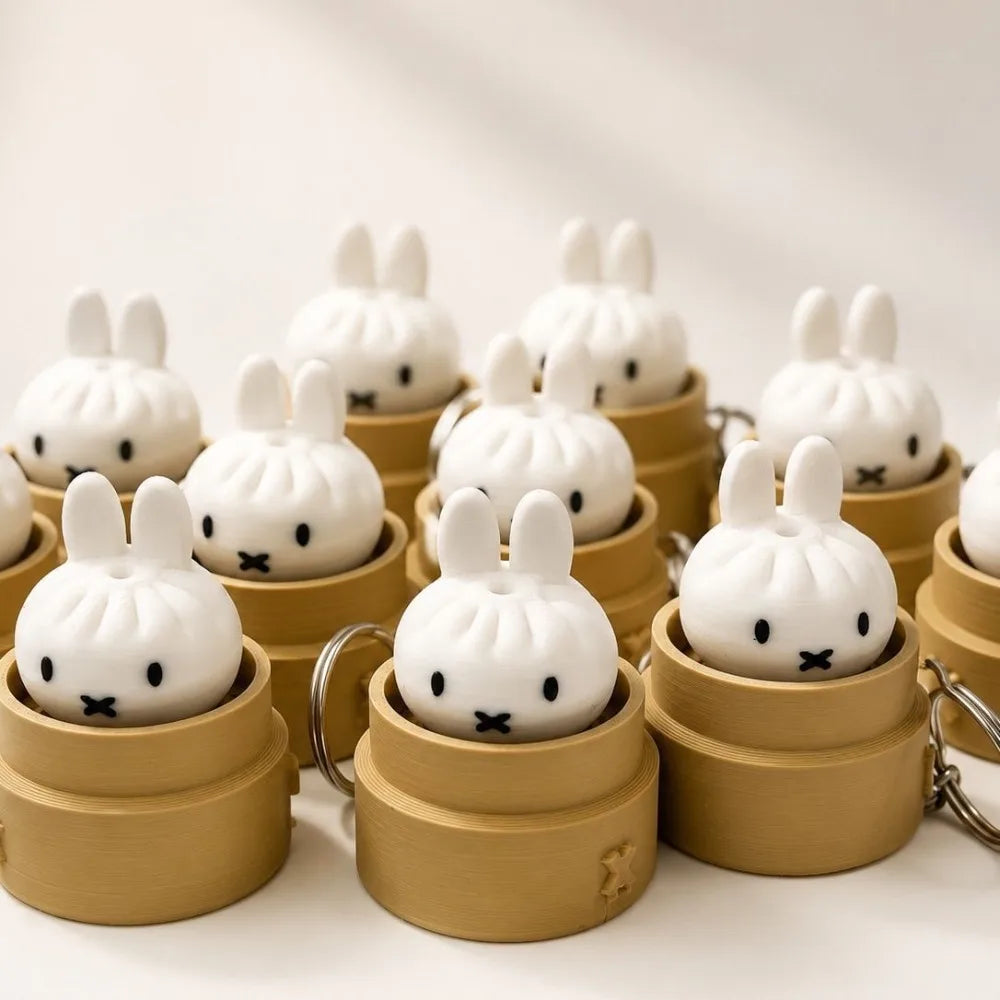 Miffy Steamed Bun Stress-Relief Keychain