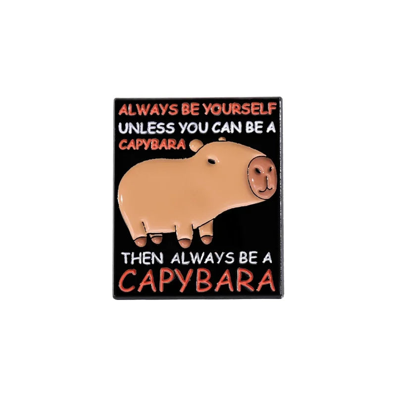Cute Capybara Enamel Pin Collection