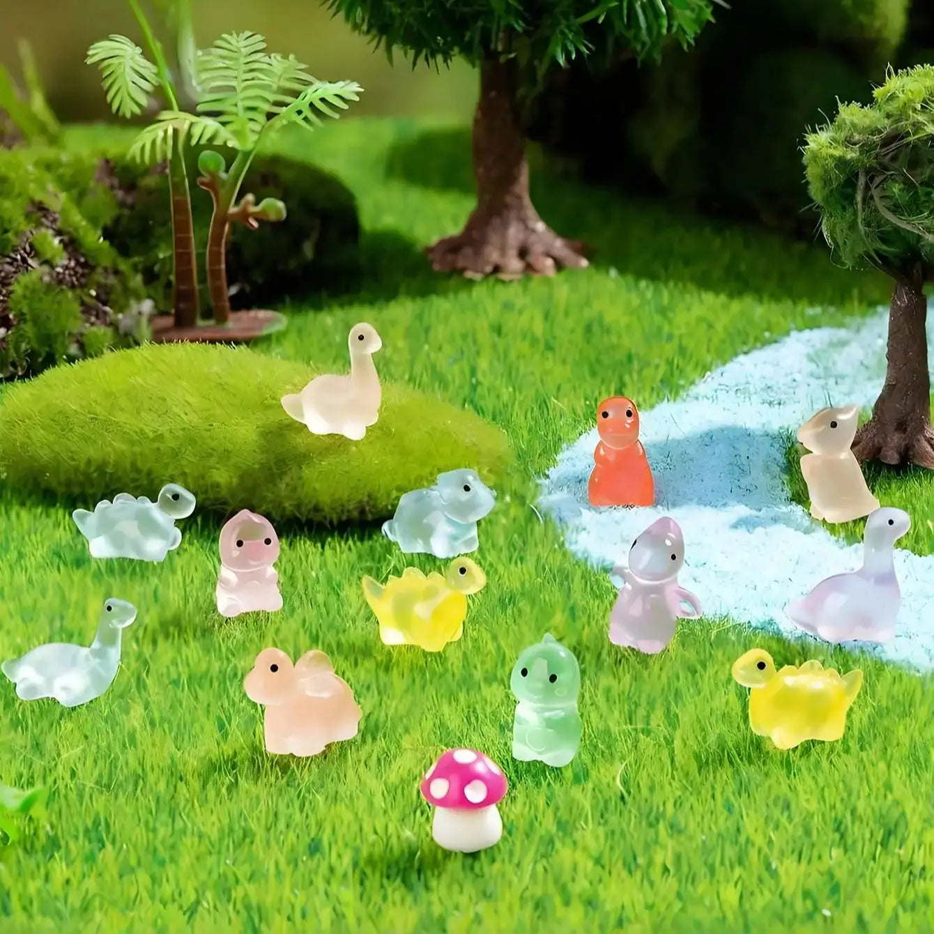 Glow-in-the-Dark Mini Dinosaur Figurines