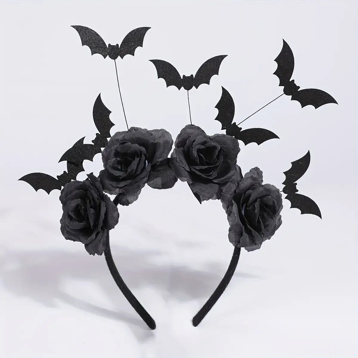 Mini witch hat with black flower details