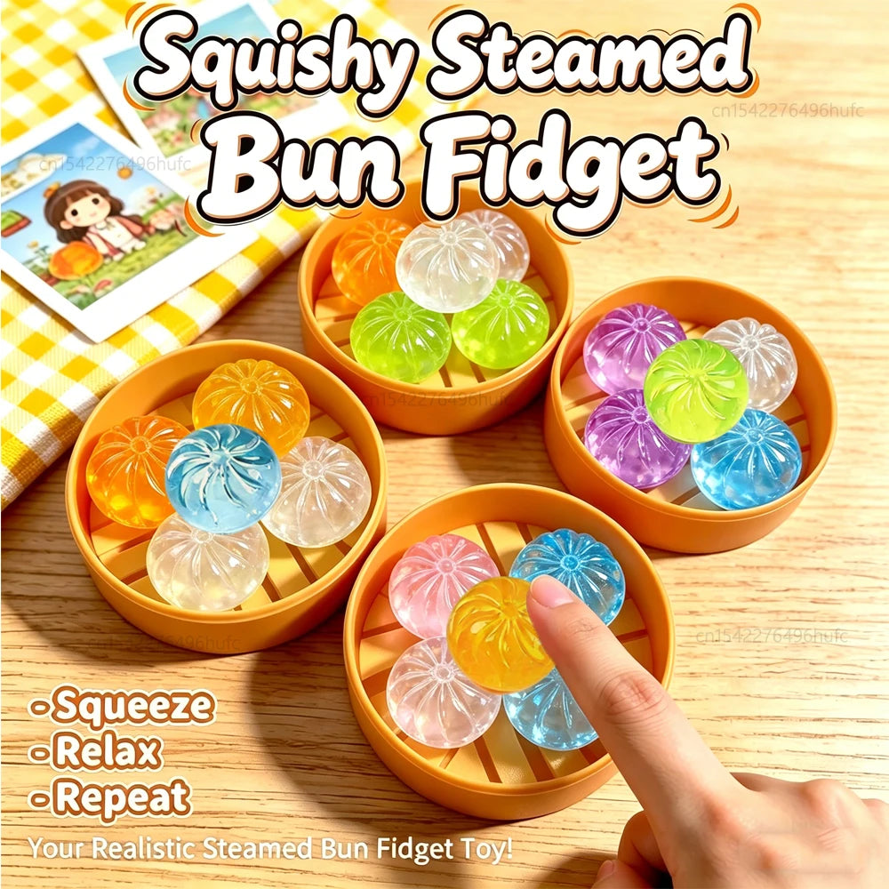 Mini Dumpling Squishy Set with Steamer