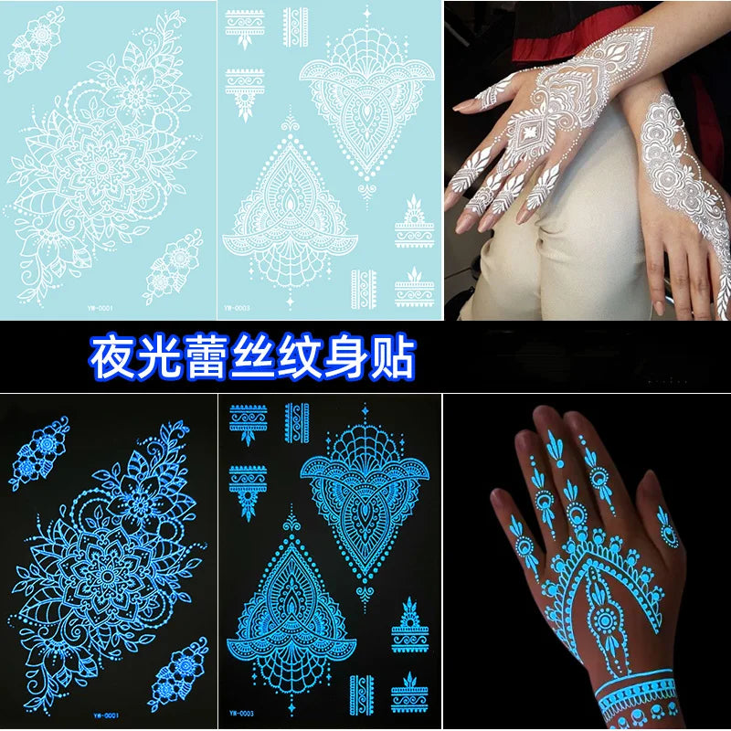 Glow-in-the-Dark Temporary Tattoo Sets