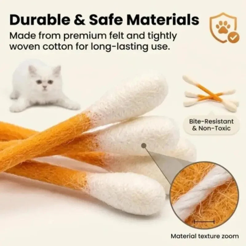 Giant Cotton Swab Catnip Kicker Toy