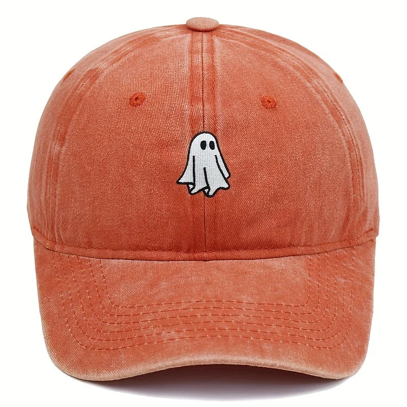 Embroidered Ghost Baseball Cap