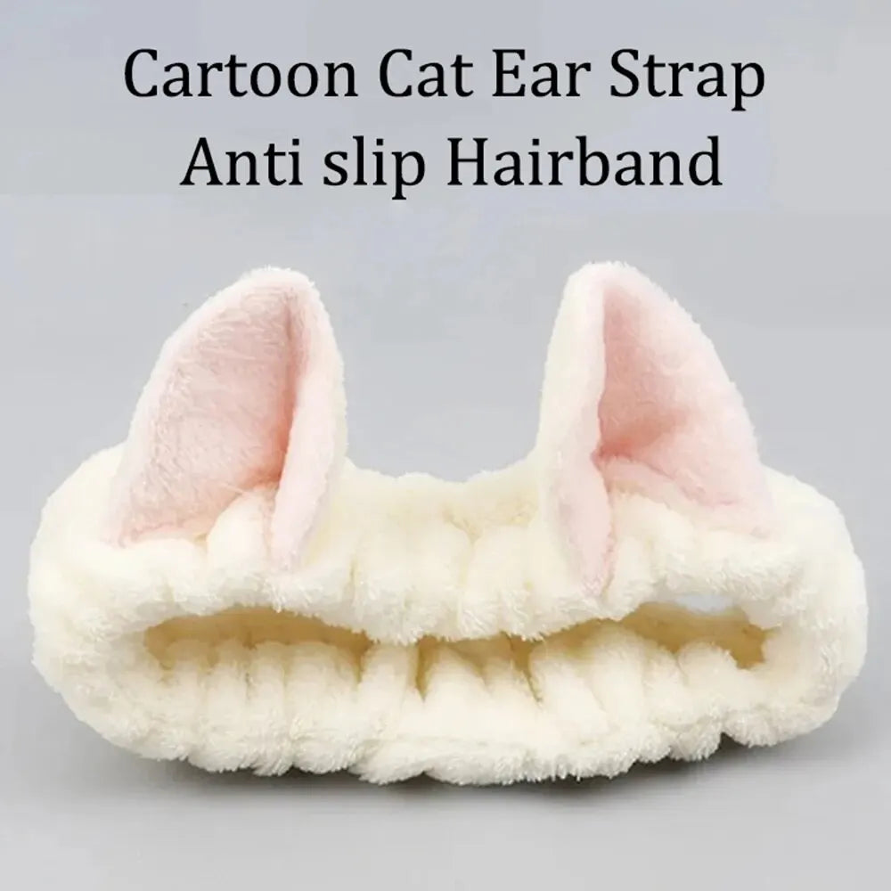 Plush Cat Makeup Headband