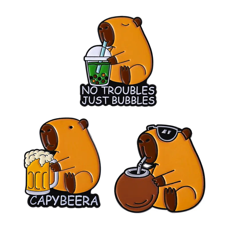 Cute Capybara Enamel Pin