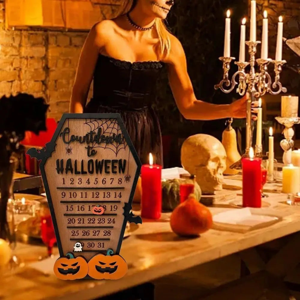 Wooden Halloween Countdown Calendar