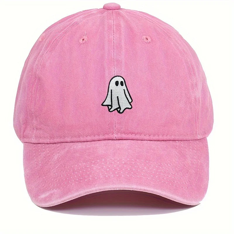 Embroidered Ghost Baseball Cap