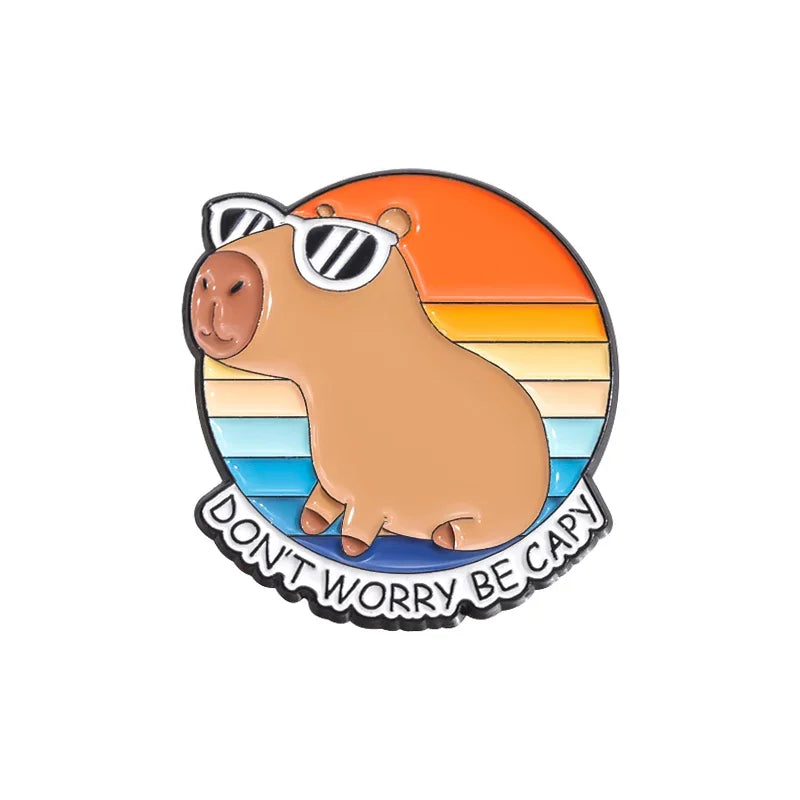 Cute Capybara Enamel Pin Collection