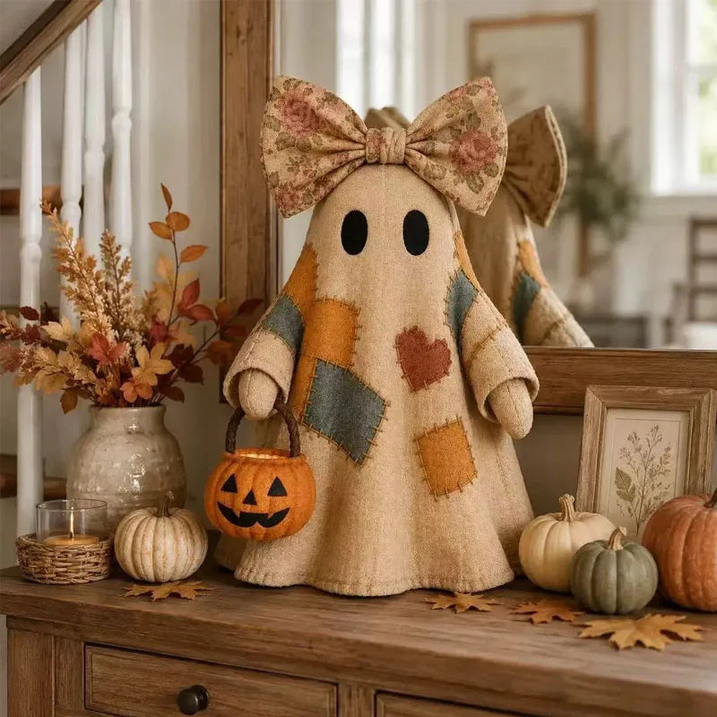 Patchwork Ghost Halloween Decoration