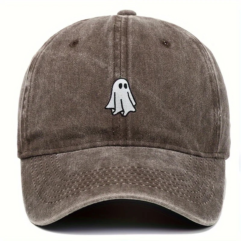 Embroidered Ghost Baseball Cap