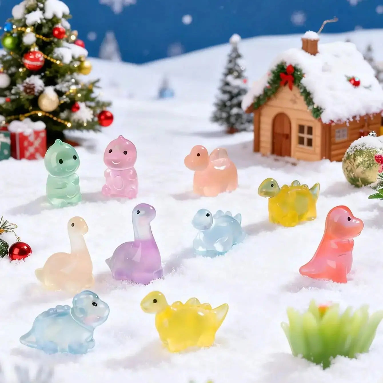 Glow-in-the-Dark Mini Dinosaur Figurines