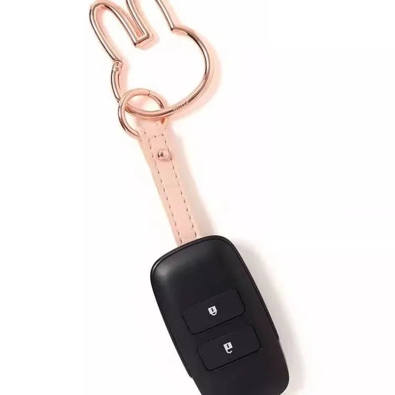 Miffy Rabbit Head Keychain – Cute Bag Charm