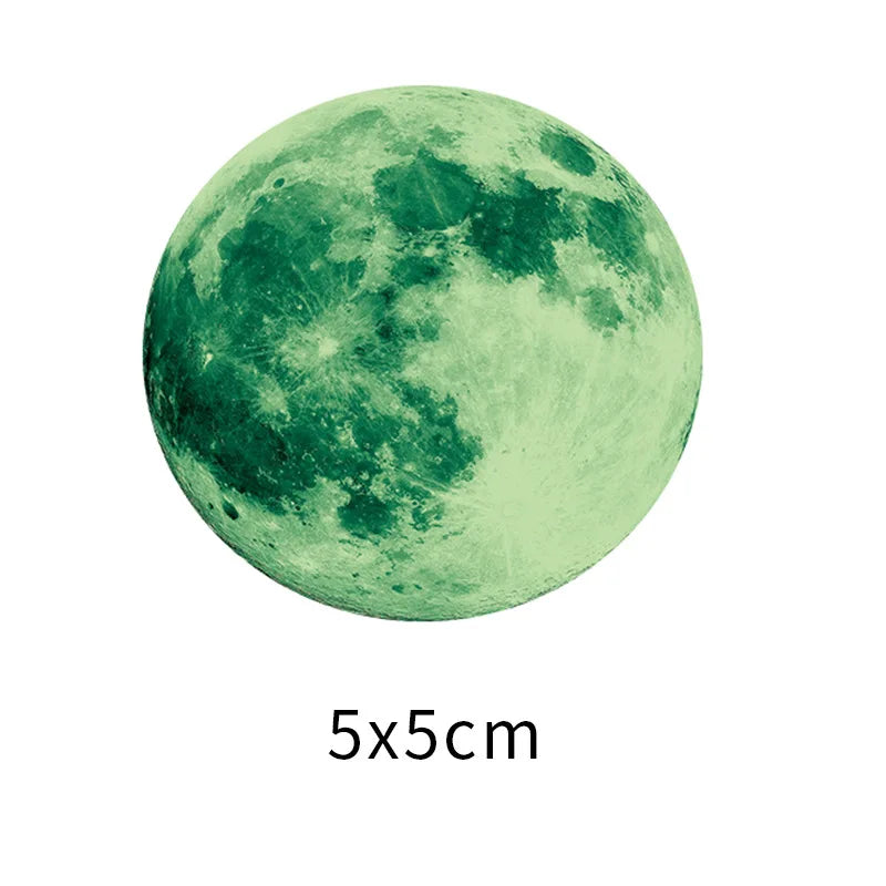 Glow-in-the-Dark Moon & Earth Wall Stickers