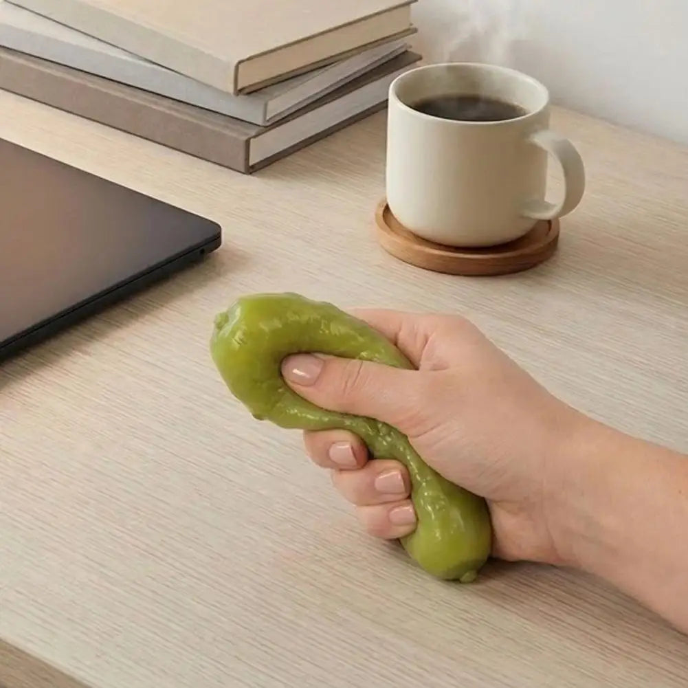 Jumbo pickle squishy stress toy