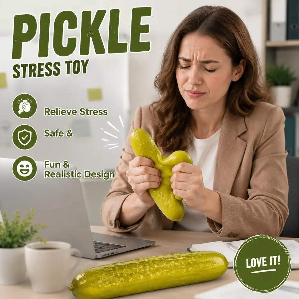 Jumbo pickle squishy stress toy