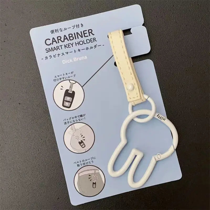 Miffy Rabbit Head Keychain – Cute Bag Charm