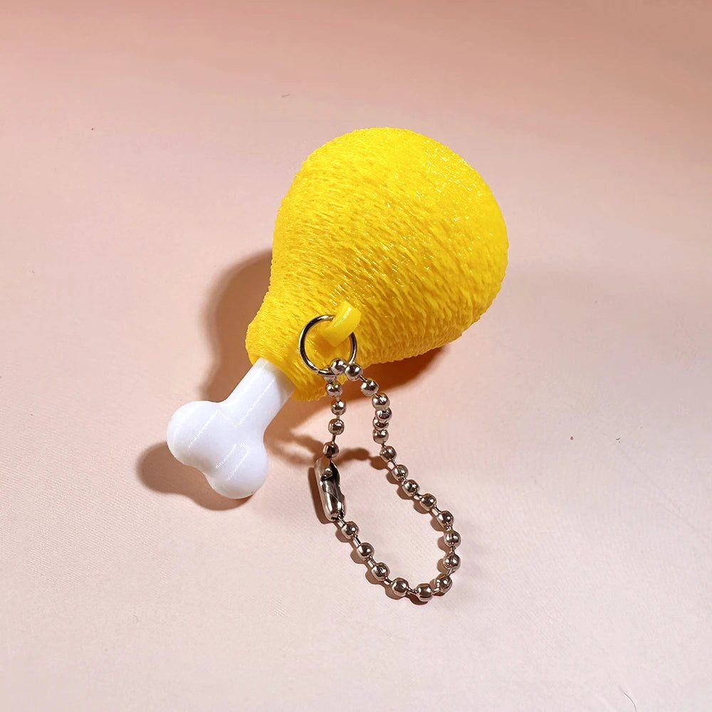 Food Clicker Fidget Keychain