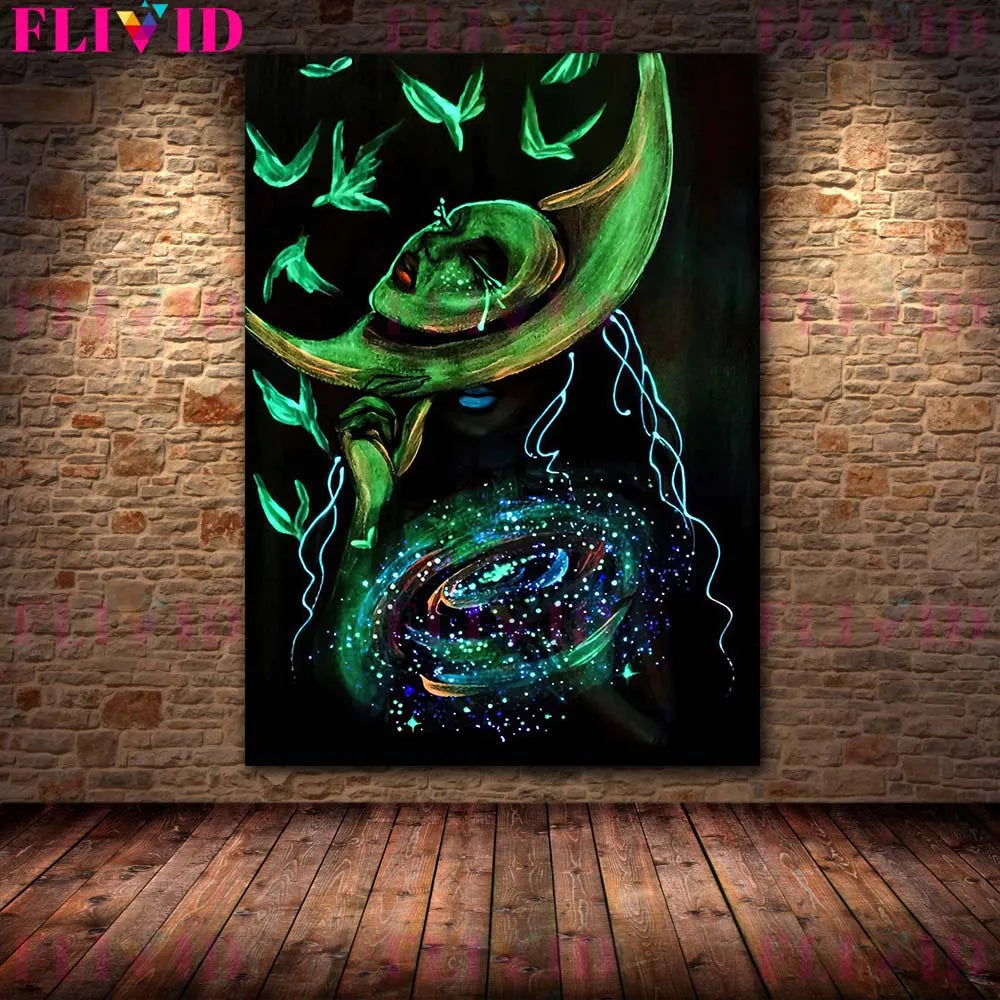 Glow-in-the-Dark Zodiac & Witchy Wall Art
