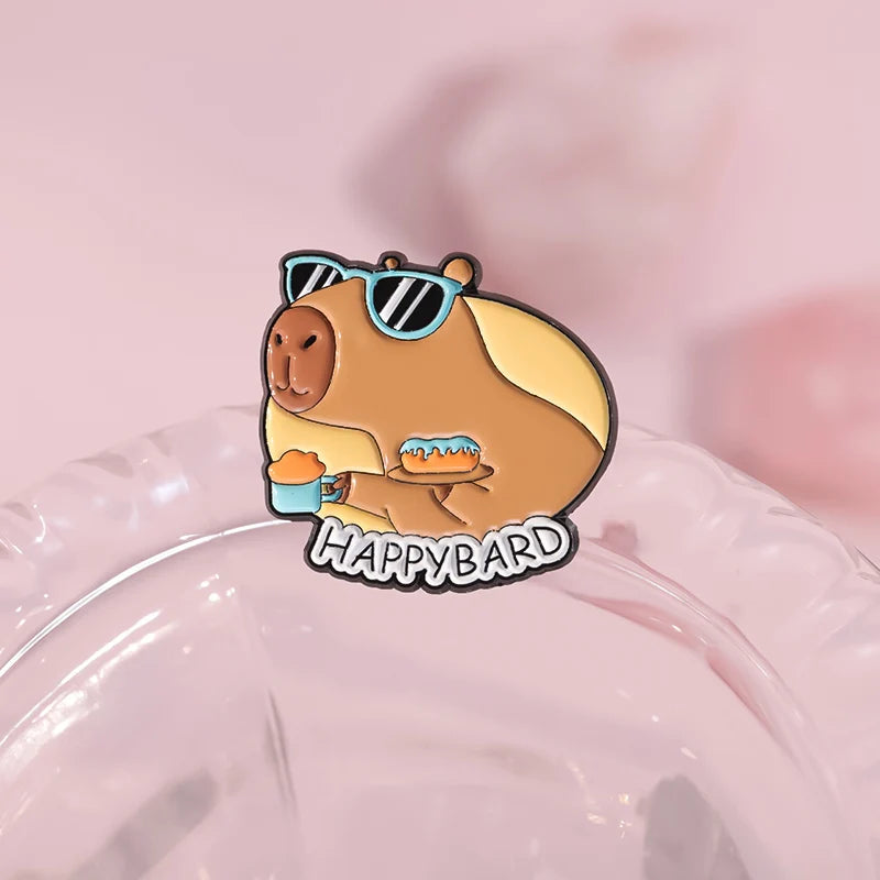 Cute Capybara Enamel Pin Collection