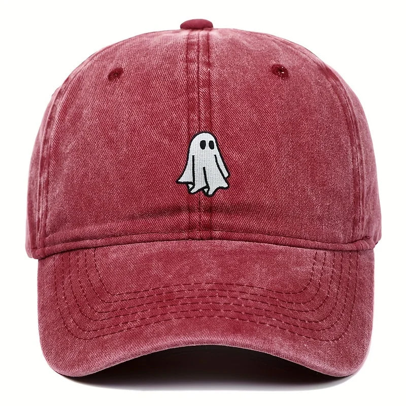 Embroidered Ghost Baseball Cap