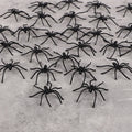 Black and luminous Halloween spider props